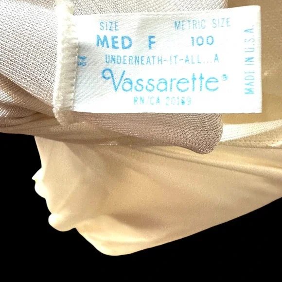 Vassarette Vintage White Lace Trim Half Slip Side Slit Bow Detail Medium USA - Picture 3 of 4